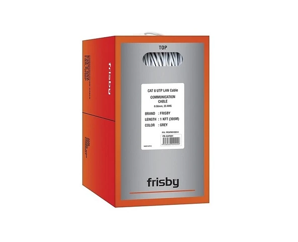 Frisby Cat6 Gri CCA Data Kablo (305m) (FR-CAT601) ürün görseli 1