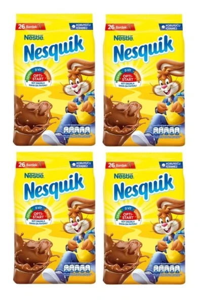 Nesquik Nestle Çikolatalı Sütlü Içecek Tozu 4 Adet X 375 gram ürün görseli 1