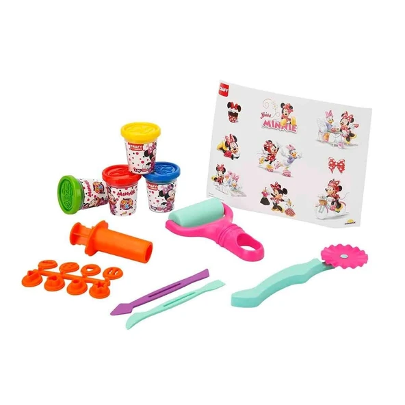Crafy Minnie Sırt Çantalı Oyun Hamuru Seti 200 Gr. 18 Parça ürün görseli 1