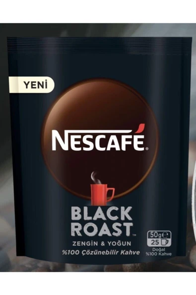Nestle Nescafe Black Roast 50 Gr Granül Kahve Yoğun Kahve Aromalı ürün görseli 1