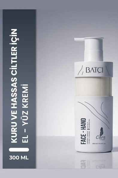 Batçı Kuru ve Hassas Ciltler İçin Nemlendirici El ve Yüz Bakım Kremi 300 Ml ürün görseli 1