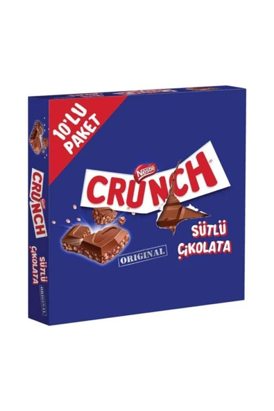 Nestle Crunch Sütlü Çikolata 10'lu ürün görseli 1