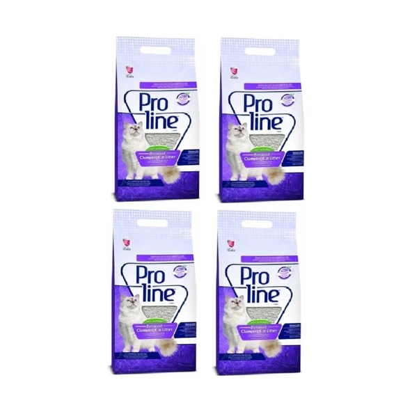 Pro Line Lavanta Kokulu Bentonit Kedi Kumu 5 Lt 4 Adet ürün görseli 1