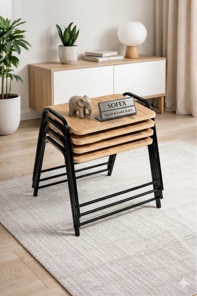 4'LÜ TEPSİ MODEL MODERN SEHPA ürün görseli 1