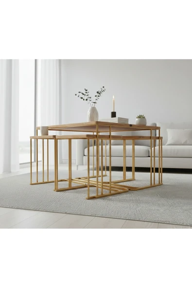 5li TEKERLEKLİ 4+1 ORTA SEHPA - Resim 2