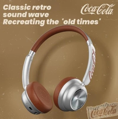 Coca-Cola T26 Retro Görsel Serisi Bluetooth Kulaklık - Kahverengi ürün görseli 1