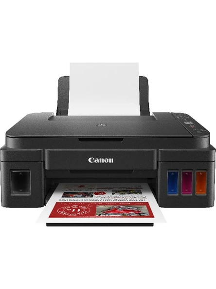 Canon Pixma G3410 Wi-Fi + Tarayıcı + Fotokopi Renkli Çok Fonksiyonlu Tanklı Yazıcı ürün görseli 1