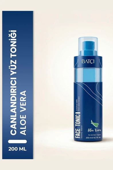 Batçı Tüm Ciltler İçin Aloe Vera & Niacinamide Özlü Ferahlatıcı Yüz Toniği 200 Ml ürün görseli 1