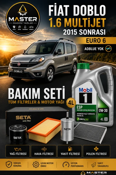 Fiat Doblo 1.6 Multijet 2015 Ve Sonrası Mobil1 Esp 0W30 Euro 6 Md0019 ürün görseli 1