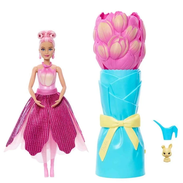 Barbie Petal Pop Barbie Bebek ve Aksesuarları Lale Oyun Seti ürün görseli 1