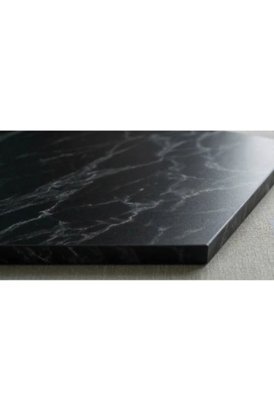 4'LÜ TEKERLEKLİ SEHPA ( GOLD CARRARA ) - Resim 4