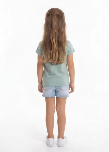 Kız Çocuk Yeşil T-Shirt - Resim 3