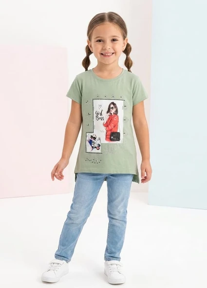 Kız Çocuk Yeşil T-Shirt ürün görseli 1