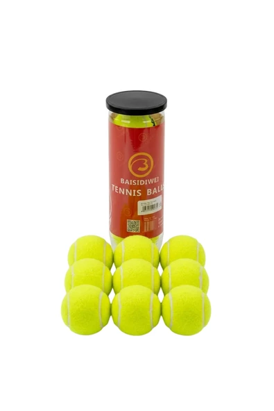 Dayanıklı Tenis Topu 9’lu Set Yüksek Performans ve Dengeli Zıplama ürün görseli 1