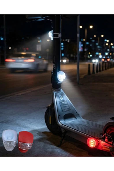 Bisiklet Emniyet Lambası 2li Set Güçlü LED Çakar Işık ürün görseli 1