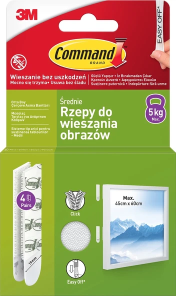 ™ 17204-4PK Orta Boy Çerçeve Asma Bantları'25 ürün görseli 1
