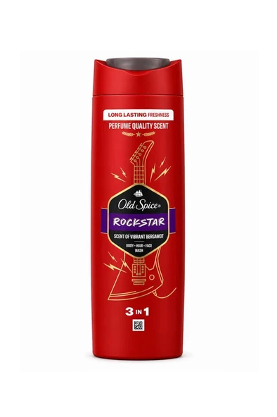 Old Spice Rockstar 3 in1 Şampuan + Duş Jeli 400 ml ürün görseli 1