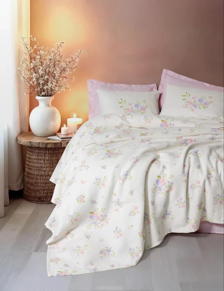 Cotton Box Rf Estiva -Petal Pembe- Tek Kişilik Pike Takımı ürün görseli 1