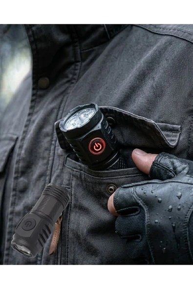 Cep Boy El Feneri Şarjlı Kompakt Tasarım ve Çok Amaçlı Kullanım ürün görseli 1