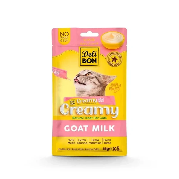 Delibon Creamy Kedi Ödül Maması Keçi Sütlü 5*15 G ürün görseli 1