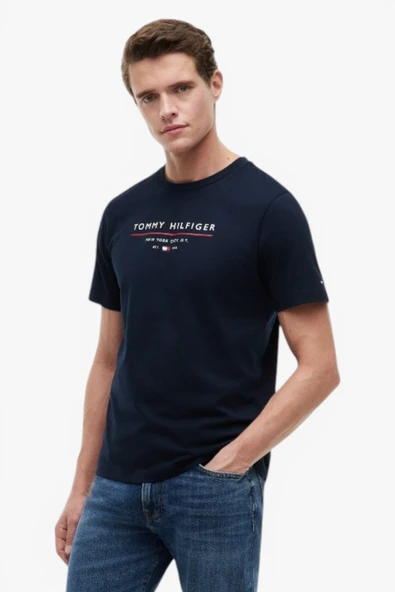 BRAND LOVE NEW RWB REG TEE Erkek Mavi T-Shirt - MW0MW44359 ürün görseli 1