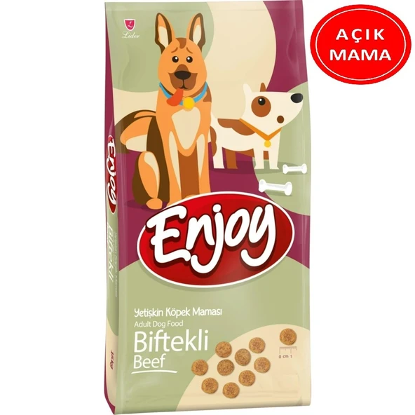 Enjoy Biftekli Köpek Maması 1 Kg AÇIK ürün görseli 1