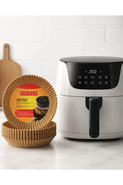 100 Adet Airfryer Kağıdı Su Geçirmez Yağ Tutmaz Pişirme Altlığı ürün görseli 1