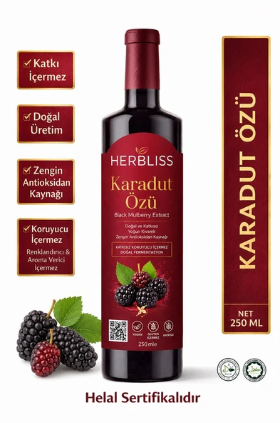 Herbliss Doğal Karadut Özü 250ML ürün görseli 1