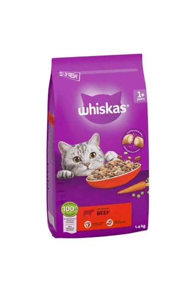 Whiskas Kedi Maması Sığır Etli 1.4 Kg ürün görseli 1