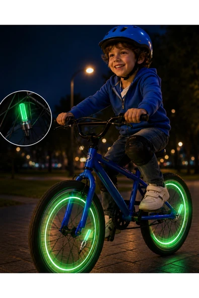 Araç Sibop LED Işığı 2li Set Bisiklet Motosiklet Jant Lambası ürün görseli 1