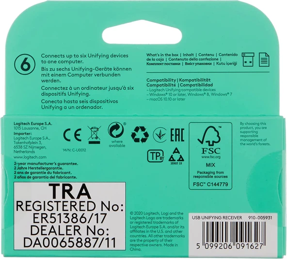 Logitech Usb Unifying Alıcı 910-005931 - Resim 2