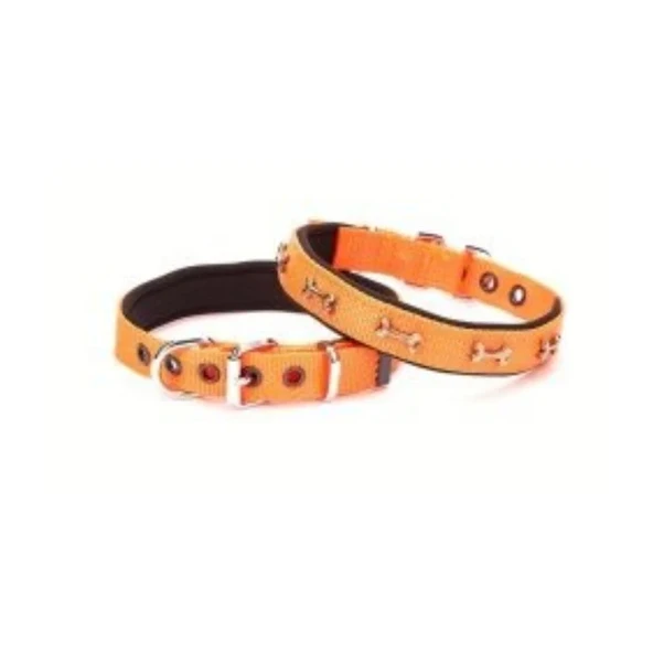 Doggie Köpek Boyun Tasması Kemikli Turuncu 30-35Cm ürün görseli 1