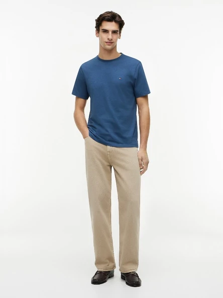 ESS SEASONAL REG FIT SOLID TEE Erkek Mavi T-Shirt - MW0MW39995 ürün görseli 1