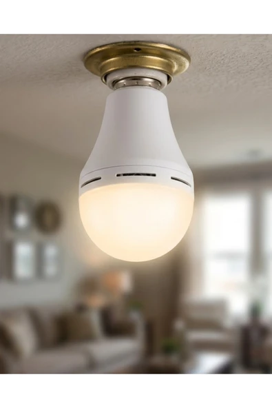 Şarjlı LED Ampul 6500K Soğuk Beyaz E27 Duy Enerji Tasarruflu ürün görseli 1