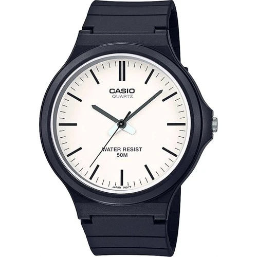 Casio MW-240-7EVDF Quartz Silikon Siyah Beyaz Kadran 44 mm Erkek Kol Saati ürün görseli 1