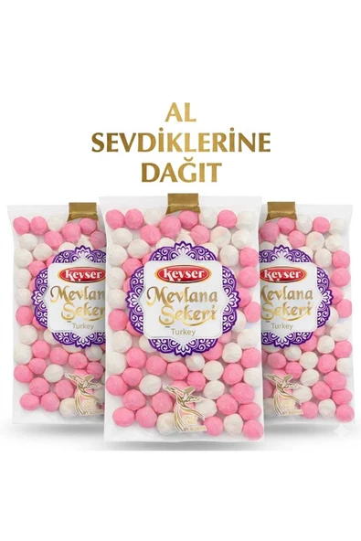 MEVLANA ŞEKERİ BONBON GÜLLÜ 3 ADET 350 GR. AL DAĞIT ürün görseli 1
