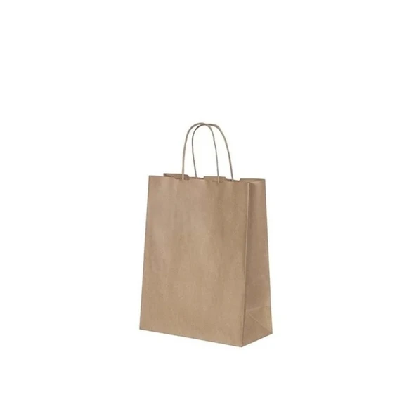 Kraft Çanta Kraft Renk 20x9x24 Küçük 25 Adetli ürün görseli 1