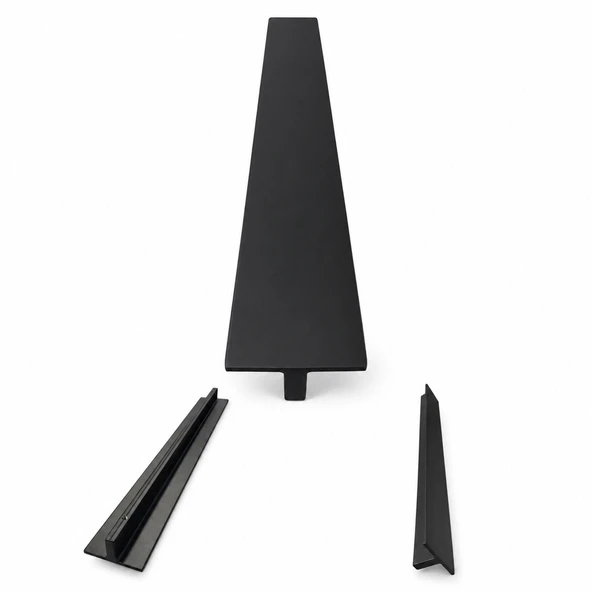 Özen Düz Mat Siyah Metal Çekmece Kulpu 320 mm Mobilya Dolap Kapak Kulp Mutfak Banyo Vestiyer Kulbu ürün görseli 1