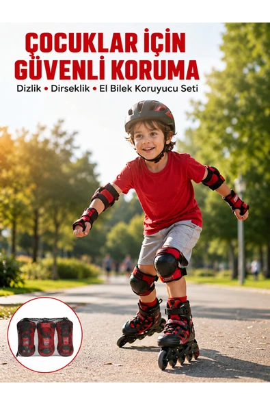 Koruyucu Seti Dizlik Dirseklik Bileklik Nefes Alabilir Koruma Ekipmanı ürün görseli 1