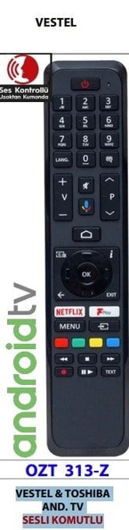 VESTEL&TOSHIBA SES KOMUTLU ANDIROİD KUMANDA OZT 313-Z ürün görseli 1