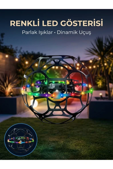 Koruyucu Kafesli Dron El Hareketiyle Kontrol Edilebilen Uçan ürün görseli 1