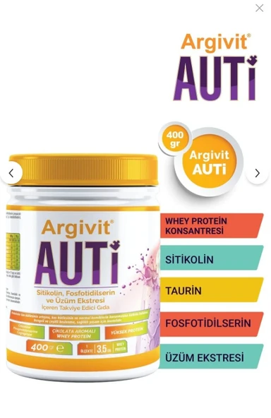 Argivit Auti Taurin, Sitikolin, Fosfotidilserin ve Üzüm Ekstresi İçeren Gıda Takviyesi 400 gr ürün görseli 1