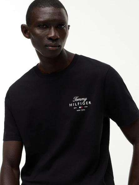 SCRIPT STACK REGULAR TEE Erkek Siyah T-Shirt - MW0MW43224 - Resim 4