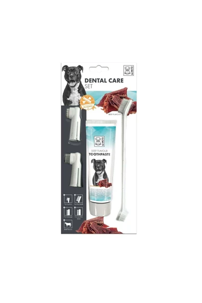 M-Pets Köpek Diş Fırçalama Seti Biftekli ürün görseli 1