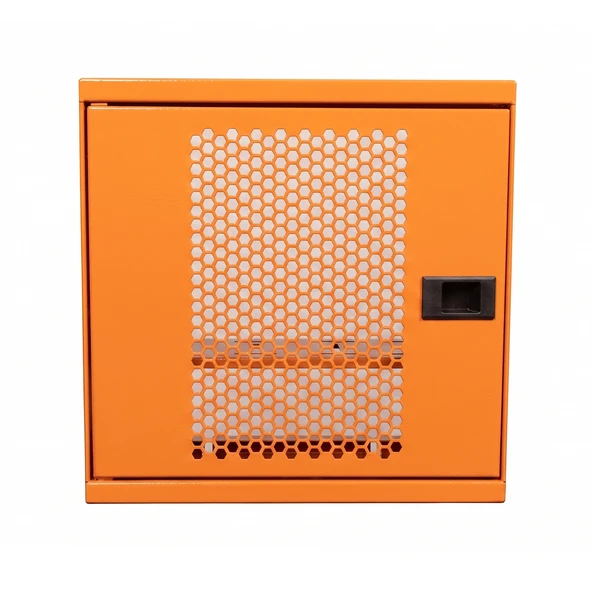 Alfafonet WiFi Box 280 Duvar Tipi Modem ve WiFi Kutusu 280x120x280 mm Turuncu | Perfore Metal Kapak | Montajlı ürün görseli 1