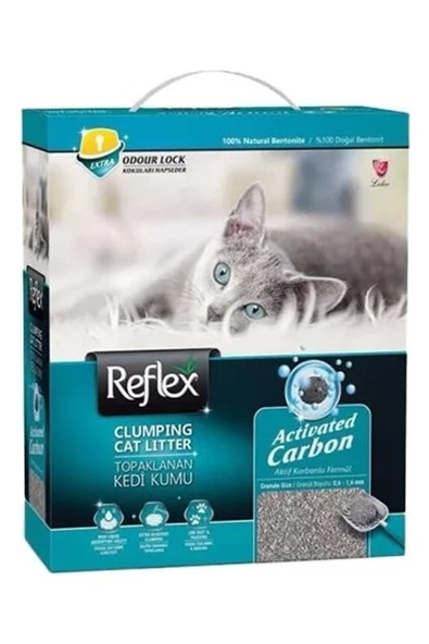Reflex Box Kedi Kumu Aktif Karbon Gri 10 L ürün görseli 1