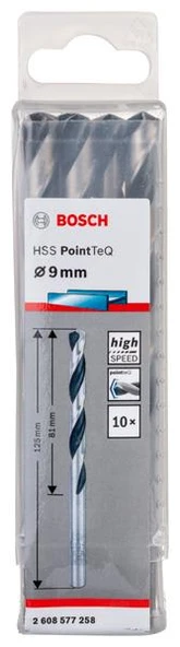 Bosch HSSPointTeQ Metal Matkap Ucu 9.0 mm 10"lu ürün görseli 1