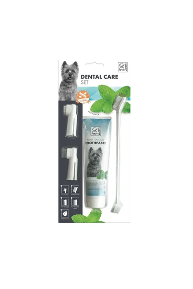 M-Pets Köpek Diş Macunu Ve Fırça Seti Naneli ürün görseli 1