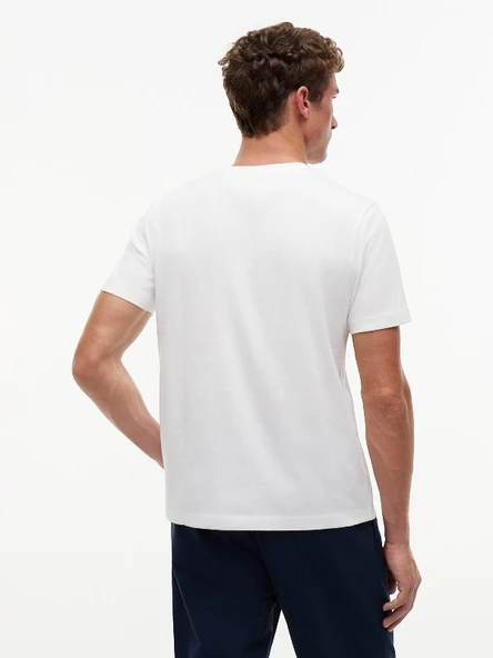 SCRIPT STACK REGULAR TEE Erkek Beyaz T-Shirt - MW0MW43224 - Resim 3