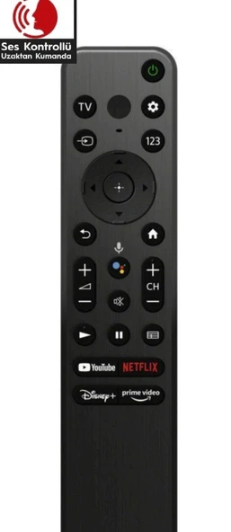 SONY ANDROID TV RM-F TX 800U SES KOMUTLU KUMANDA OZT 309-Y ürün görseli 1